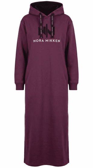 Nora Mikken MARI Maxi Hoodie Dress Mauve Wine - DRABUŽIAI MOTERIMS XS-XXL - 