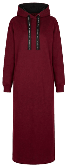 Nora Mikken MARTINA Maxi Hoodie Dress Burgundy - DRABUŽIAI MOTERIMS XS-XXL - 