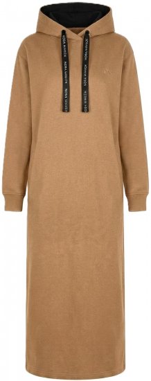 Nora Mikken MARTINA Maxi Hoodie Dress Camel - DRABUŽIAI MOTERIMS XS-XXL - 