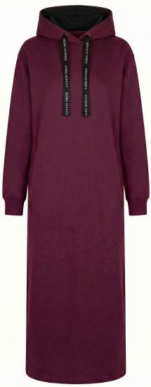 Nora Mikken MARTINA Maxi Hoodie Dress Mauve Wine - DRABUŽIAI MOTERIMS XS-XXL - 
