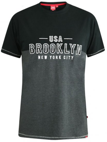 D555 Osbert T-shirt Black - Marškinėliai - Marškinėliai - 2XL-14XL