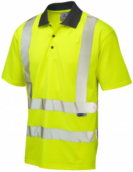 Leo Rockham Coolviz Polo Shirt Hi-Vis Yellow - Darbo drabužiai - Darbo drabužiai - 3XL-10XL