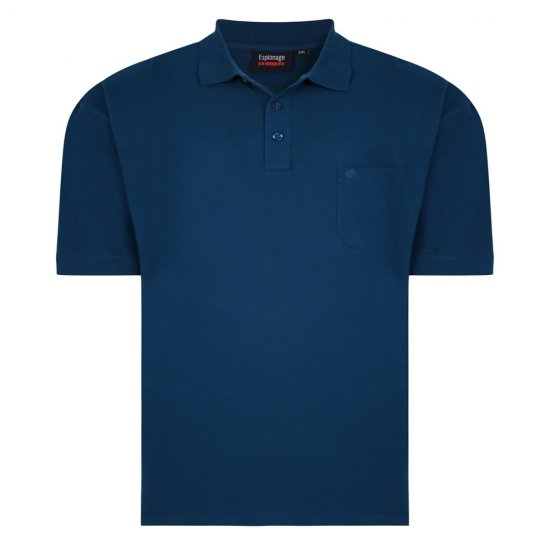 Espionage P074C Trumparankoviai Polo Marškinėliai Tamsi Žalsvai Mėlyna - Polo marškinėliai - Polo marškinėliai - 2XL-8XL