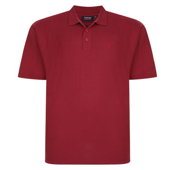 Espionage P074C Trumparankoviai Polo Marškinėliai Vyno Raudona - Polo marškinėliai - Polo marškinėliai - 2XL-8XL