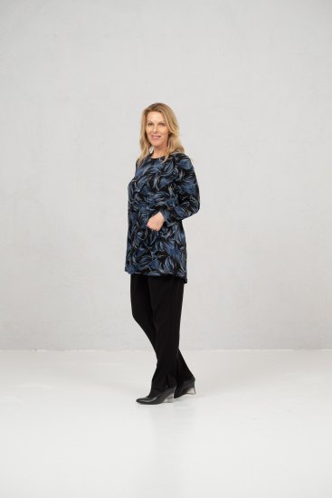 Scandinavian Caramel Swirls Tunic Blue - Spausdinti marškinėliai moterims - 