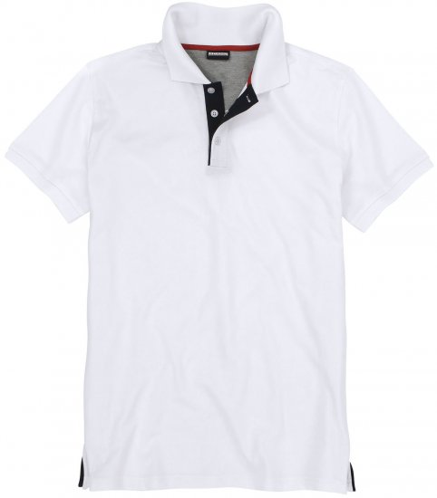 Adamo Pablo Comfort fit Polo Shirt White - Polo marškinėliai - Polo marškinėliai - 2XL-8XL