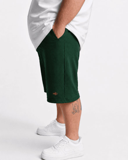 Motley Denim Paris Sweatshorts Racing Green - Laisvalaikio kelnės ir šortai - Laisvalaikio Kelnės ir Šortai - 2XL-12XL