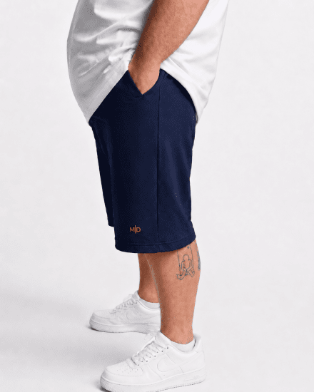 Motley Denim Paris Sweatshorts Navy - Laisvalaikio kelnės ir šortai - Laisvalaikio Kelnės ir Šortai - 2XL-12XL
