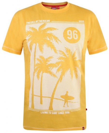 D555 Kansas T-shirt Yellow - Marškinėliai - Marškinėliai - 2XL-14XL