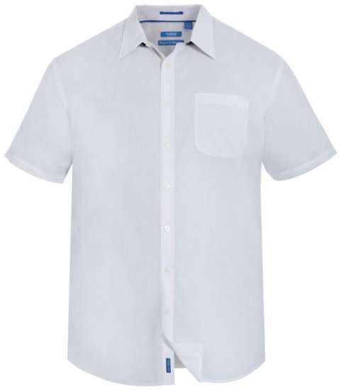 D555 Delmar Easy Iron-Marškiniai Balti - Marškiniai - Marškiniai - 2XL-8XL
