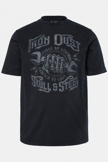 JP1880 T-Shirt Short Sleeve Chest Print Black - Marškinėliai - Marškinėliai - 2XL-14XL