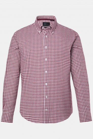 JP1880 Checked Flannel Shirt Long Sleeve Light Red - Marškiniai - Marškiniai - 2XL-8XL
