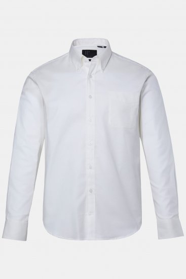 JP1880 Oxford Shirt Flexnamic Long Sleeve Snow White - Marškiniai - Marškiniai - 2XL-8XL