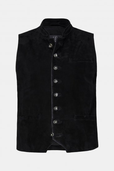 JP1880 Vest Goat Suede Traditional Black - Šventinė apranga - Šventinė apranga – Švęsti stilingai ir patogiai