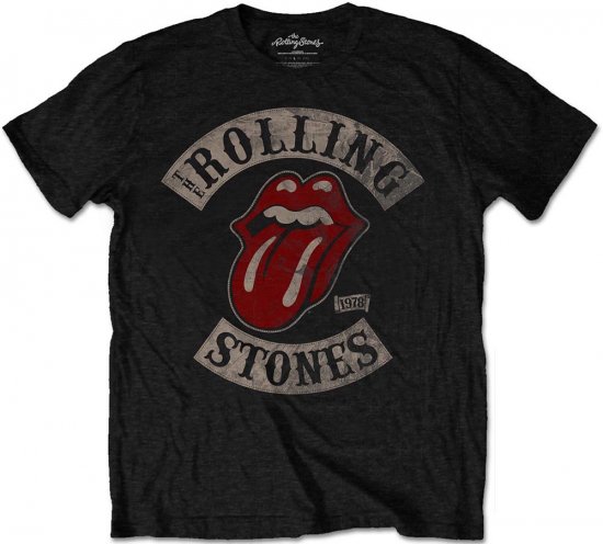 Rolling Stones 1978 Tour T-shirt Black - Marškinėliai - Marškinėliai - 2XL-14XL