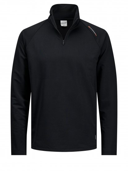 Jack & Jones Running Half Zip Sweat Black - Megztiniai ir džemperiai - Megztiniai ir Džemperiai - 2XL-14XL