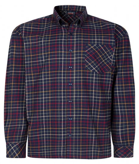 Espionage SH448 Šukuoti languoti marškiniai tamsiai mėlyna/multi - Marškiniai - Marškiniai - 2XL-8XL