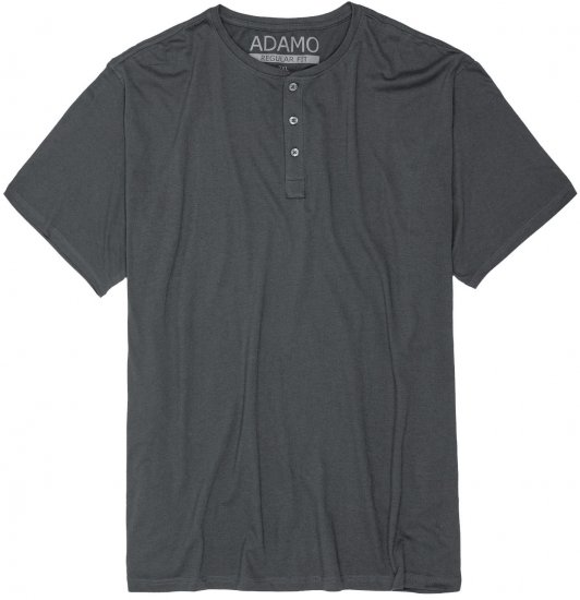 Adamo Silas Regular fit Serafino T-shirt Charcoal - Marškinėliai - Marškinėliai - 2XL-14XL