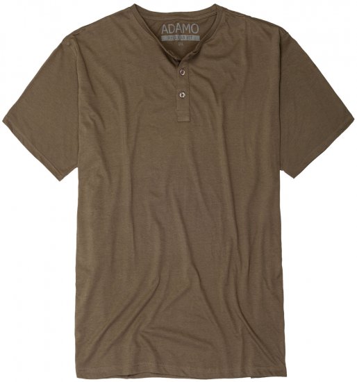 Adamo Silas Regular fit Serafino T-shirt Khaki - Marškinėliai - Marškinėliai - 2XL-14XL