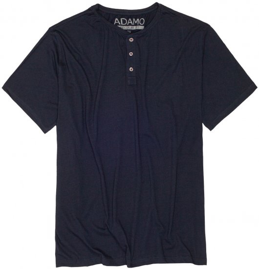 Adamo Silas Regular fit Serafino T-shirt Navy - Marškinėliai - Marškinėliai - 2XL-14XL