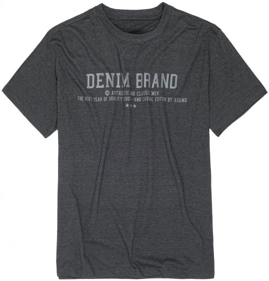 Adamo Simon Regular fit Printed T-shirt Charcoal - Marškinėliai - Marškinėliai - 2XL-14XL