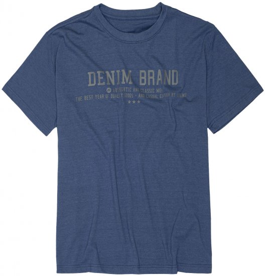 Adamo Simon Regular fit Printed T-shirt Denim Blue - Marškinėliai - Marškinėliai - 2XL-14XL