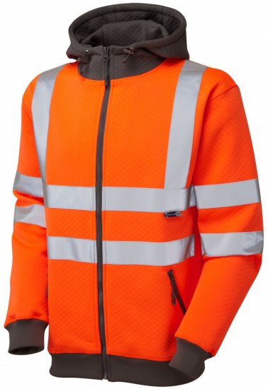 Leo Saunton Hooded Sweatshirt Hi-Vis Orange - Darbo drabužiai - Darbo drabužiai - 3XL-10XL