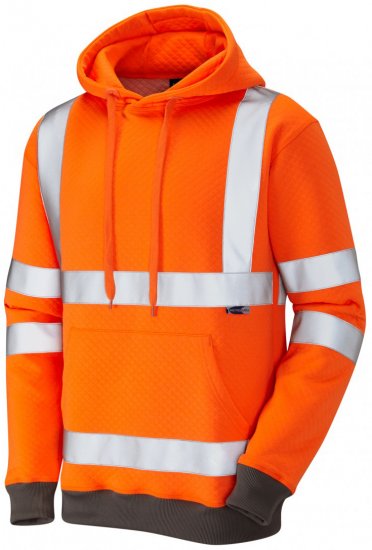 Leo Goodleigh Hooded Sweatshirt Hi-Vis Orange - Darbo drabužiai - Darbo drabužiai - 3XL-10XL