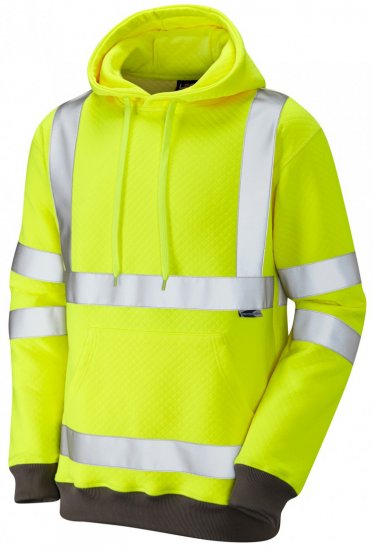 Leo Goodleigh Hooded Sweatshirt Hi-Vis Yellow - Darbo drabužiai - Darbo drabužiai - 3XL-10XL