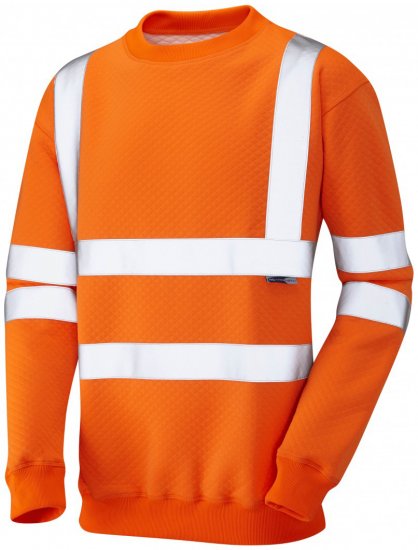Leo Winkleigh Crew Neck Sweatshirt Hi-Vis Orange - Darbo drabužiai - Darbo drabužiai - 3XL-10XL