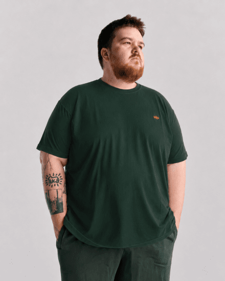 Motley Denim Stockholm T-shirt Racing Green - Marškinėliai - Marškinėliai - 2XL-14XL