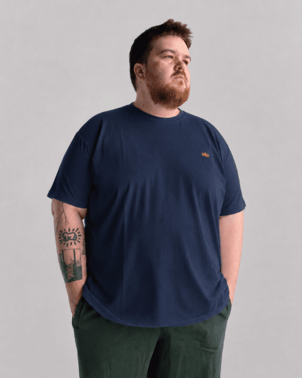 Motley Denim Stockholm T-shirt Dark Indigo - Marškinėliai - Marškinėliai - 2XL-14XL