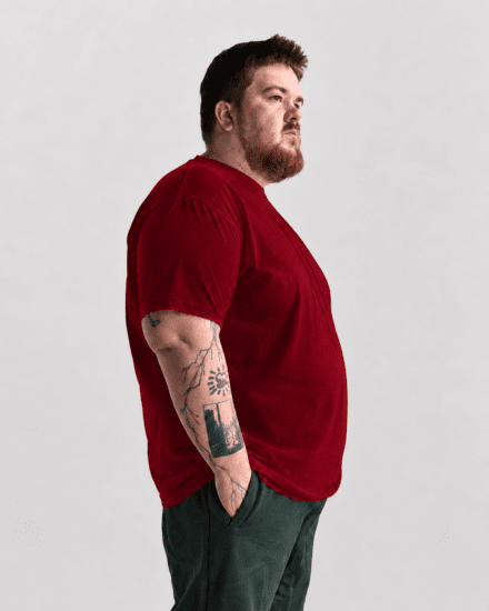 Motley Denim Stockholm T-shirt Red - Marškinėliai - Marškinėliai - 2XL-14XL
