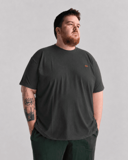 Motley Denim Stockholm T-shirt Charcoal - Marškinėliai - Marškinėliai - 2XL-14XL