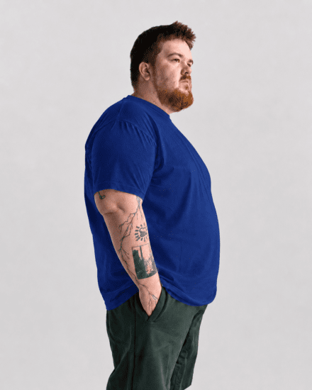 Motley Denim Stockholm T-shirt Royal Blue - Marškinėliai - Marškinėliai - 2XL-14XL