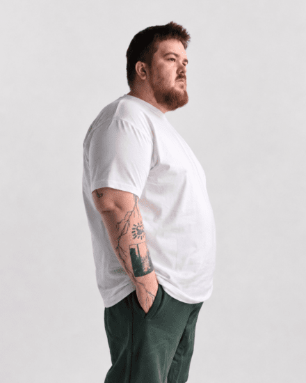 Motley Denim Stockholm T-shirt White - Marškinėliai - Marškinėliai - 2XL-14XL