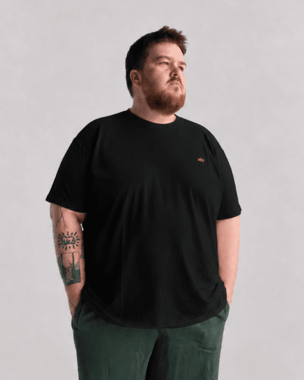 Motley Denim Stockholm T-shirt Black - Marškinėliai - Marškinėliai - 2XL-14XL