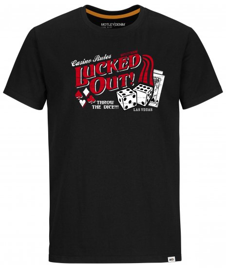 Motley Denim Stoke T-Shirt Black - Marškinėliai - Marškinėliai - 2XL-14XL