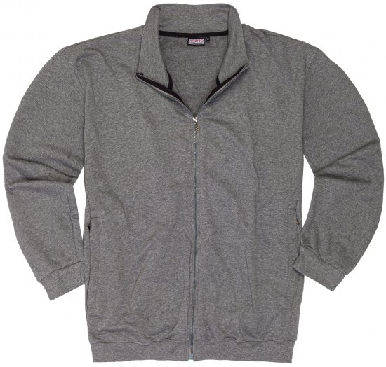 Adamo Athen Sweat Jacket with Full Zipper Grey - Megztiniai ir Džemperiai - Megztiniai ir Džemperiai - 2XL-8XL