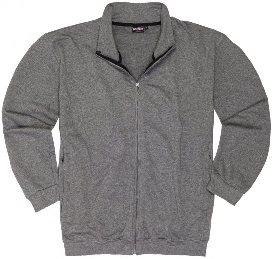 Adamo Athen Sweat Jacket with Full Zipper Grey - Megztiniai ir džemperiai - Megztiniai ir Džemperiai - 2XL-14XL