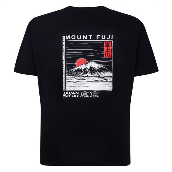 Espionage T422 Marškinėliai su Mount Fuji Raštu Tamsiai Mėlyna - Marškinėliai - Marškinėliai - 2XL-14XL