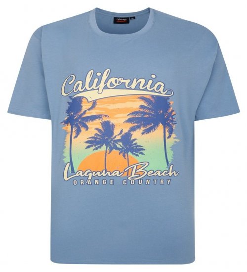 Espionage T425 Laguna Beach Markšinėliai su spauda mėlyna - Marškinėliai - Marškinėliai - 2XL-14XL