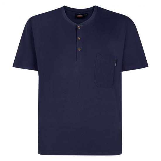 Espionage T447 Grandad Tee Juoda - Marškinėliai - Marškinėliai - 2XL-14XL
