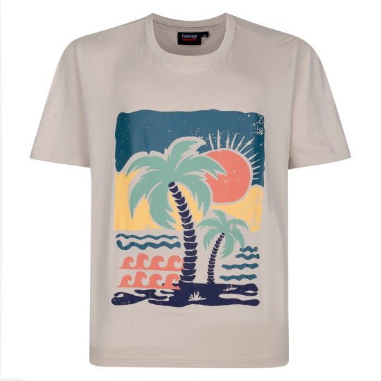 Espionage T448 desert island marginti marškinėliai kreminė - Marškinėliai - Marškinėliai - 2XL-14XL