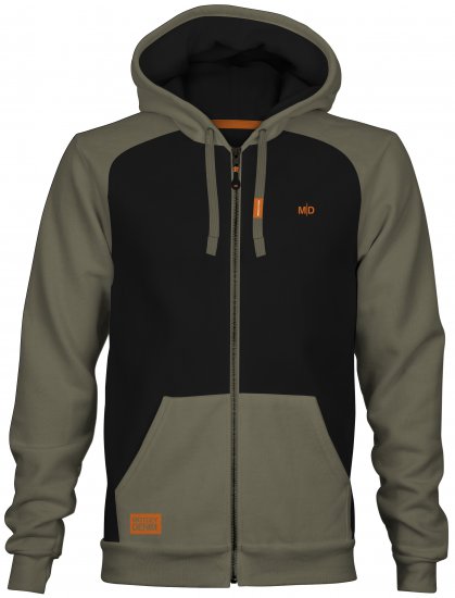 Motley Denim Tallinn Hoodie Black/Dark Khaki - Megztiniai ir džemperiai - Megztiniai ir Džemperiai - 2XL-14XL