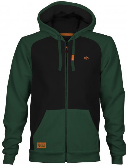 Motley Denim Tallinn Hoodie Black/Racing Green - Megztiniai ir džemperiai - Megztiniai ir Džemperiai - 2XL-14XL