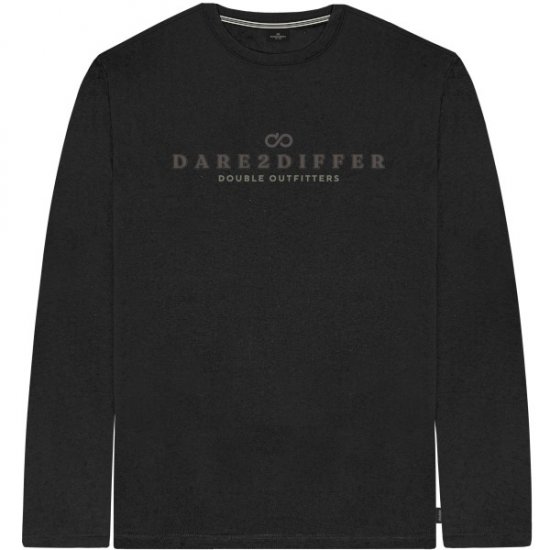 Double Outfitters TS-9172 Long Sleeve T-Shirt Print Black - Marškinėliai - Marškinėliai - 2XL-14XL