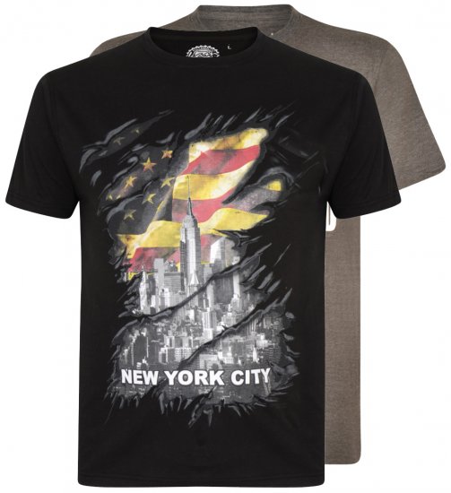 Kam Jeans 5312 T-shirt 2-pack - Marškinėliai - Marškinėliai - 2XL-14XL