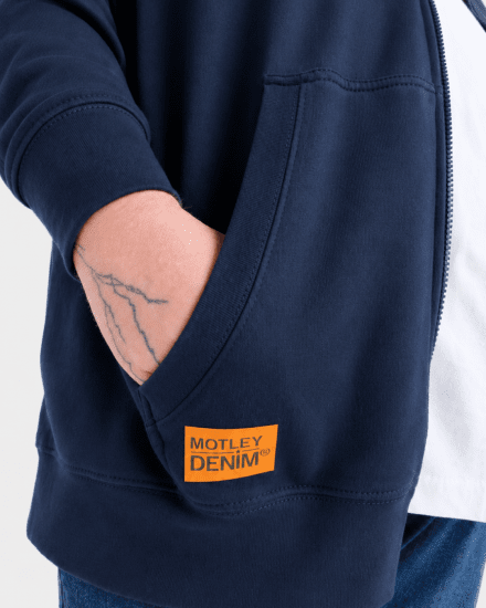 Motley Denim Copenhagen Hoodie Dark Indigo - Megztiniai ir džemperiai - Megztiniai ir Džemperiai - 2XL-14XL