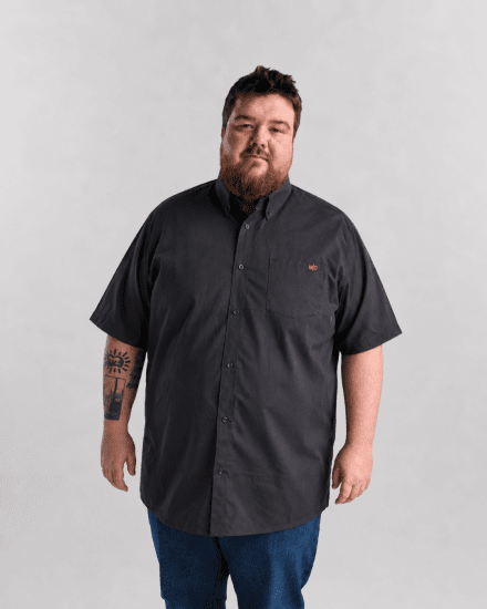 Motley Denim Zagreb Marškiniai trumpomis rankovėmis Tamsiai pilka - Marškiniai - Marškiniai - 2XL-8XL